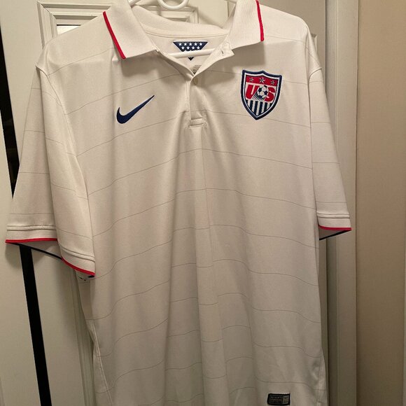 Men's Nike White USMNT 2014 Authentic Home Jersey - Size XL - Picture 1 of 2